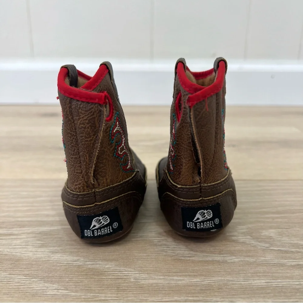 Double Barrel Red Infant Western Boots